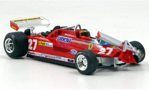 Modelauto Ferrari 126 CK Turbo No.27 Scuderia formule 1 GP Kanada 1981 ronde 55-56 G.Villeneuve 1/43 Brumm
