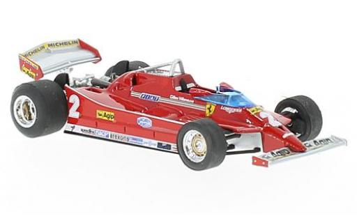 Modelauto Ferrari 126 C turbo No.2 formule 1 GP Italien 1980 G.Villeneuve 1/43 Brumm