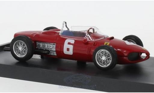 Modelauto Ferrari 156 F1 Sharknose No.6 formule 1 GP Italien 1961 R.Ginther 1/43 Brumm