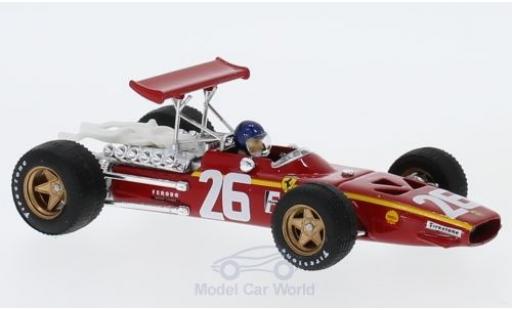 Modelauto Ferrari 312 P F1 No.26 formule 1 GP Frankreich 1968 met Fahrer J.Ickx 1/43 Brumm