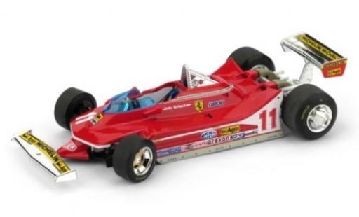 Modelauto Ferrari 312 T4 No.11 Scuderia formule 1 GP Italien 1979 met lenkbaren Vorderr&Atilde;&curren;dern J.Scheckter 1/43 Brumm