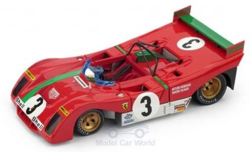 Modelauto Ferrari 312 PB RHD No.3 Targa Florio 1972 A.Merzario/S.Munari 1/43 Brumm
