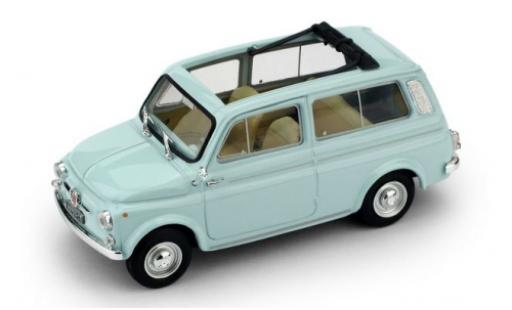 Modelauto Fiat 500 Giardiniera blauw 1960 1/43 Brumm