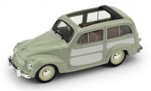 Modelauto Fiat 500C C Belvedere groen/grijs 1951 toit rabattable ougroen 1/43 Brumm