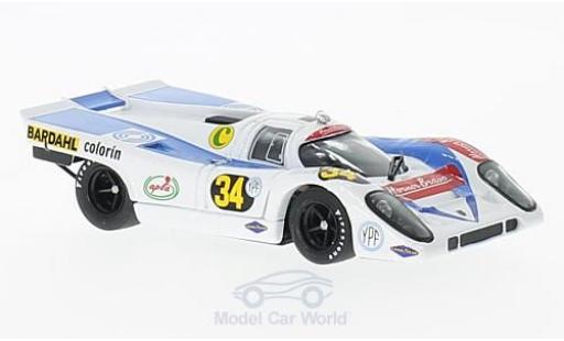 Modelauto Porsche 917 1971 K No.34 Zitro Racing 1000 Km Buenos Aires D.Martin/P.Brea 1/43 Brumm