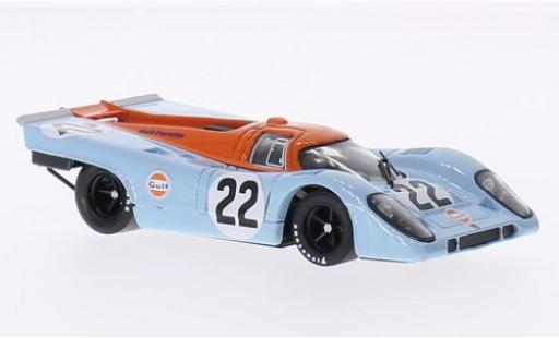 Modelauto Porsche 917 1970 K RHD No.22 Scuderia JWA-Gulf Gulf Le Mans 24h Le Mans M.Hailwood/D.Hobbs 1/43 Brumm