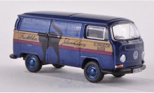 Modelauto Volkswagen T2 Base Schwarzer Kater Bestelwagen 1/87 Bub