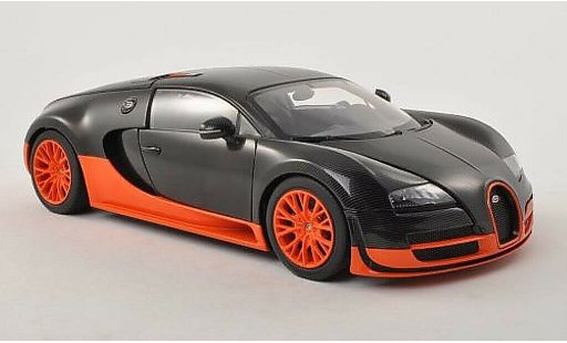 Bugatti Veyron Super Sport 1/18 Autoart 16.4 zwart/oranje 2010 modelauto