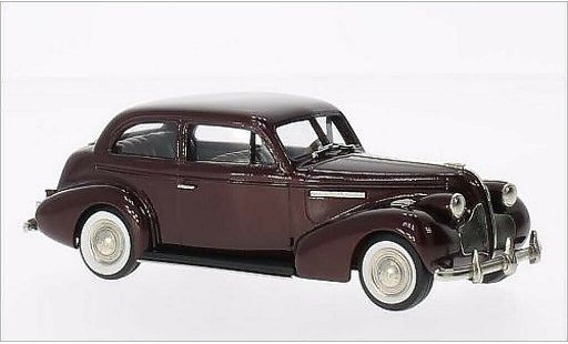 Buick Century Sedan 1/43 Brooklin 2-door Touring M-68 metallic rood 1939 modelauto