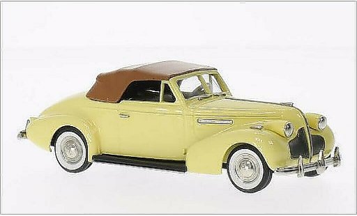 Buick Century Convertible 1/43 Brooklin Cabriolet Coupe M66-C geel/bruin 1939 modelauto