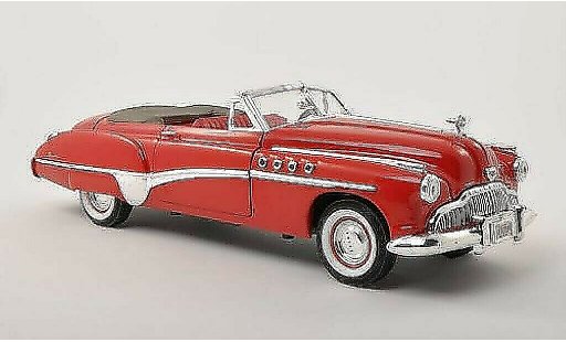 Buick Roadmaster Convertible 1/18 Motormax Cabriolet rood 1949 modelauto