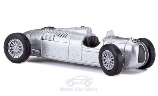 Modelauto Auto Union Typ C course grijs formule 1 1936 Megamodell in PC-Box 1/87 Busch