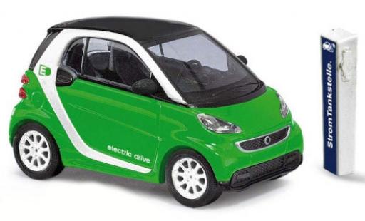 Modelauto Smart ForTwo Electric Drive metallic groen 2012 1/87 Busch