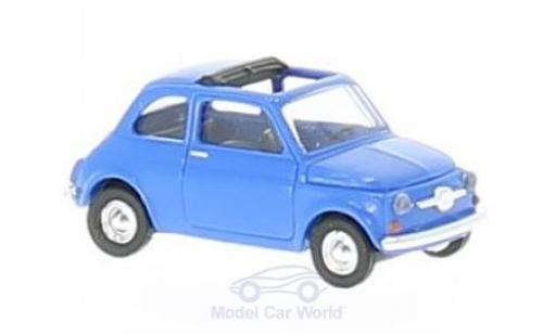 Modelauto Fiat 500 Classique blauw 1/87 Busch