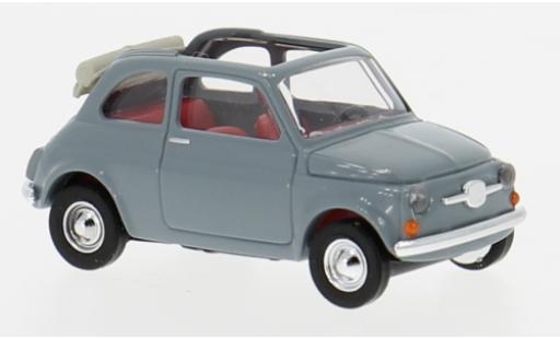 Modelauto Fiat 500 F grijs 1965 1/87 Busch