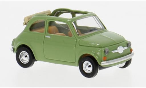 Modelauto Fiat 500 F groen 1965 1/87 Busch