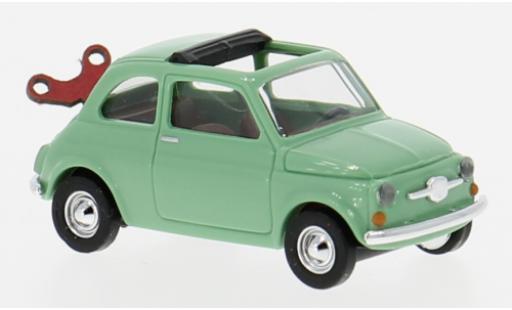 Modelauto Fiat 500 F turquoise 1965 1/87 Busch