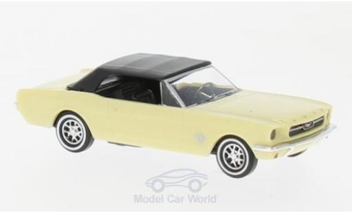 Modelauto Ford Mustang Convertible Cabrio geel 1964 met Softtop 1/87 Busch