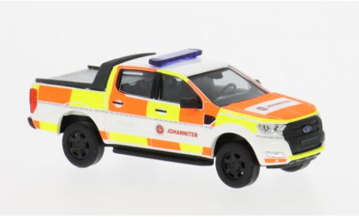 Modelauto Ford Ranger Pickup 2016 Johanniter W&Atilde;&frac14;rzburg 1/87 Busch