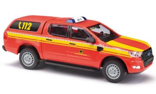 Modelauto Ford Ranger Emergency DoKa Brandweer Dortmund 2016 avec Hardtop 1/87 Busch