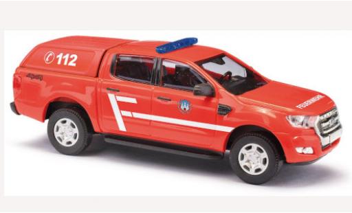 Modelauto Ford Ranger Emergency Brandweer Freiberg 2016 met Hardtop 1/87 Busch