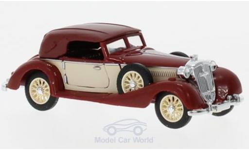 Modelauto Horch 853 Cabriolet rood/beige 1933 1/87 Busch