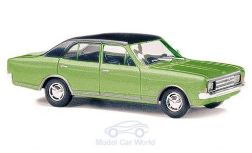 Modelauto Opel Rekord C metallic groen/zwart 1966 1/87 Busch