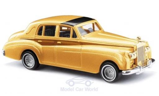 Modelauto Rolls Royce Silver Cloud Base metallic geel/bruin 1959 1/87 Busch