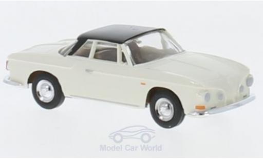 Modelauto Volkswagen Karmann Ghia Base Ghia 1600 wit/zwart 1961 1/87 Busch