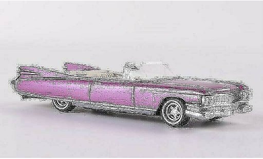 Cadillac Eldorado Convertible 1/87 Busch Cabriolet roze 1959 modelauto