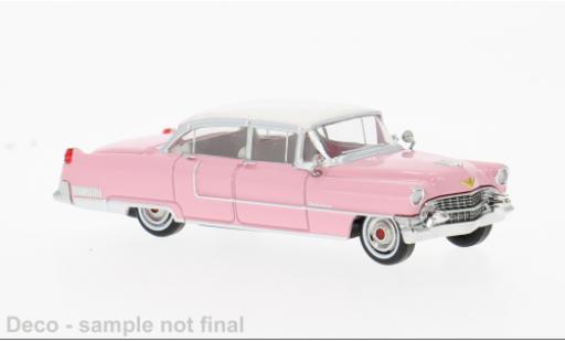 Modelauto Cadillac Fleetwood Sedan roze/zwart 1955 1/87 Brekina