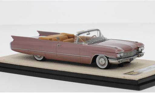 Modelauto Cadillac Series 62 Convertible Cabriolet roze/oranje 1962 1/43 Stamp Models