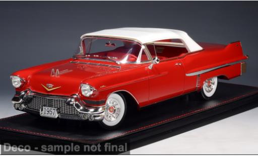 Modelauto Cadillac Series 62 Convertible Cabriolet rood/wit 1957 1/18 Stamp Models