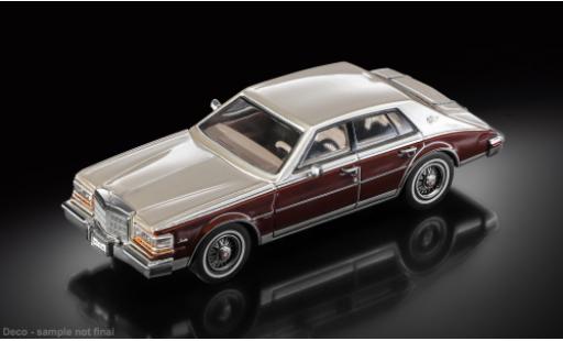 Modelauto Cadillac Seville Sedan bruin/beige 1980 1/64 Sun Star