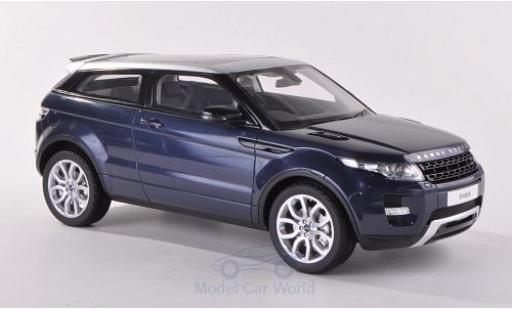 Modelauto Land Rover Range Rover Base Evoque metallic blauw RHD 2011 zonder Vitrine 1/18 Century Dragon
