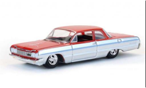 Modelauto Chevrolet Biscayne Sedan rood/grijs 1964 1/64 Greenlight