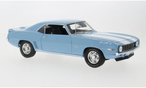 Modelauto Chevrolet Camaro Z28 Z/28 turquoise/wit 1969 1/18 ACME