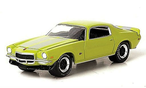 Chevrolet Camaro Z28 1/64 Greenlight groen/grijs 1972 modelauto