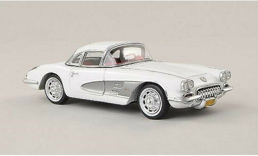 Chevrolet Corvette Convertible 1/43 Spark C1 (C1) Hardtop wit/grijs 1960 modelauto