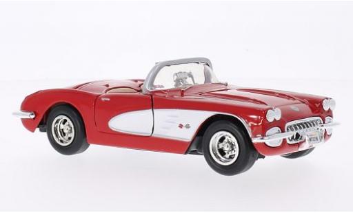 Modelauto Chevrolet Corvette Convertible (C1) rood 1/24 Motormax