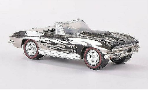 Chevrolet Corvette Convertible 1/64 Greenlight C2 (C2) Cabriolet chrom met Flammendekor 1967 modelauto
