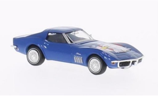 Chevrolet Corvette Coupe 1/87 Brekina C3 American Eagle blauw modelauto