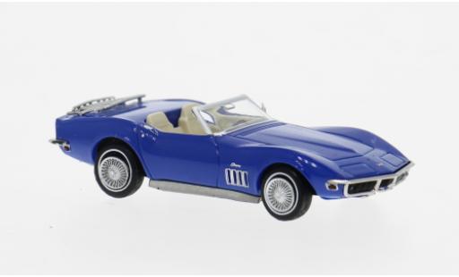 Modelauto Chevrolet Corvette Coupe C3 blauw 1967 1/87 Brekina