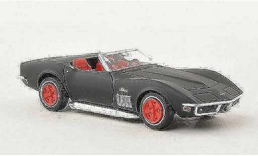 Chevrolet Corvette Convertible 1/87 Brekina C3 Cabriolet mat-zwart modelauto