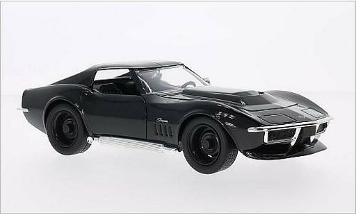 Chevrolet Corvette Stingray 1/24 Jada Toys C3 zwart 1969 modelauto