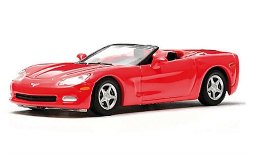 Chevrolet Corvette Convertible 1/64 Greenlight C6 Cabriolet rood 2005 modelauto