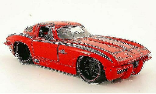 Chevrolet Corvette Stingray 1/24 Jada Toys C2 Sting Ray rood 1963 modelauto