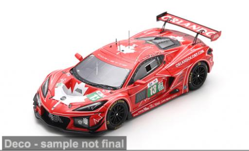 Modelauto Chevrolet Corvette Z06 GT3.R Le Mans 24h Le Mans 2025 Awa Racing #13 O.Fidani/L.Kern 1/43 Spark