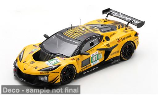 Modelauto Chevrolet Corvette Z06 GT3.R Le Mans 24h Le Mans 2025 TF Sport #81 T.van Rompuy/R.Andrade 1/43 Spark