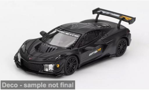 Modelauto Chevrolet Corvette Z06 zwart 2025 1/64 Mini GT